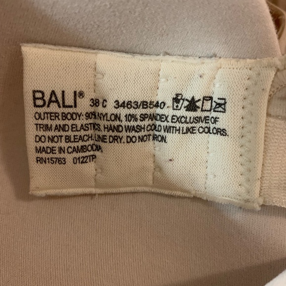 Bali 3463 Bra Cream Wirefree Comfort Revolution Size 38C - Picture 5 of 5